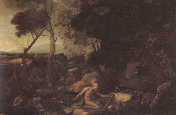 Nicolas Poussin Landscape with St.Jerome Spain oil painting art